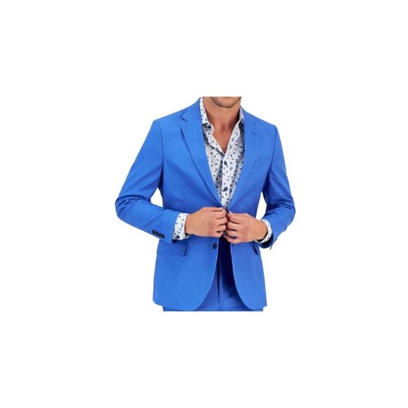Nautica Men's Modern-Fit Cotton/Linen Blend Suit Jacket Blue Size 38R NWT